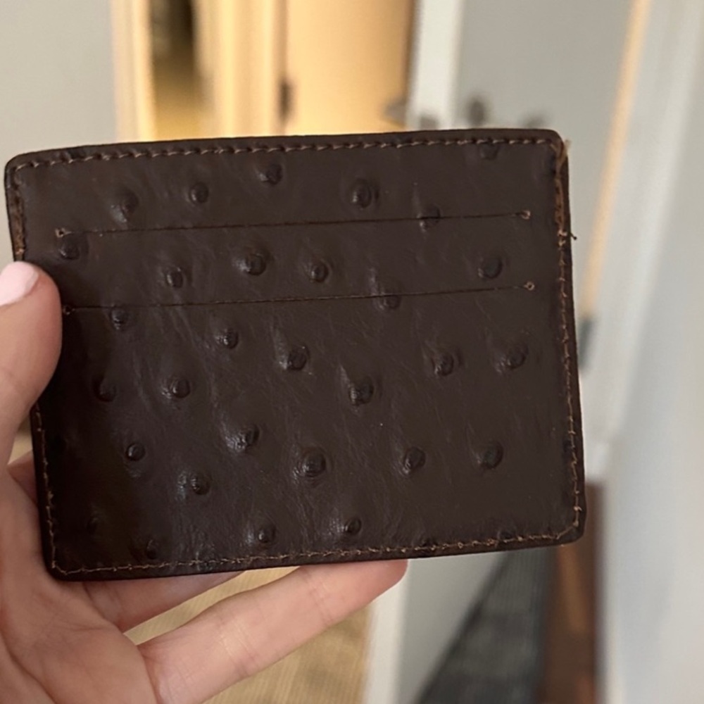 Elegant Brown Leather Card Holder